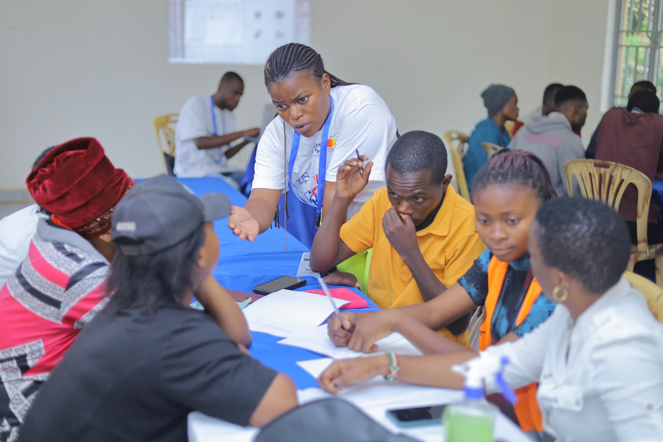 Participants working together during an Alpha Female workshop